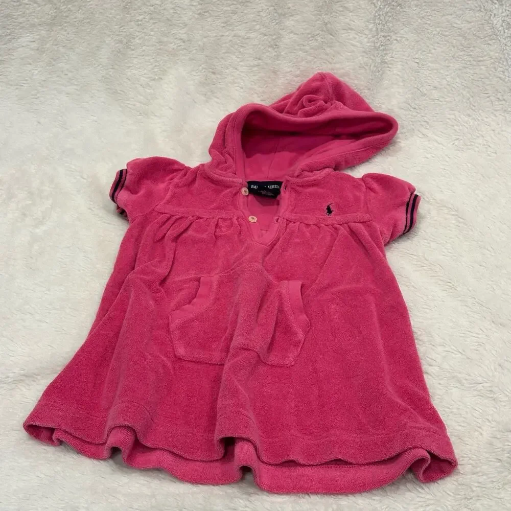 Ralph Lauren Pink Terry Cloth Cover-up size 12 m Baby Girl Cover up